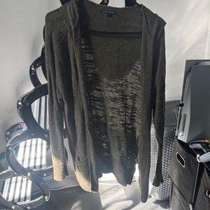 Olive Green Knit Cardigan